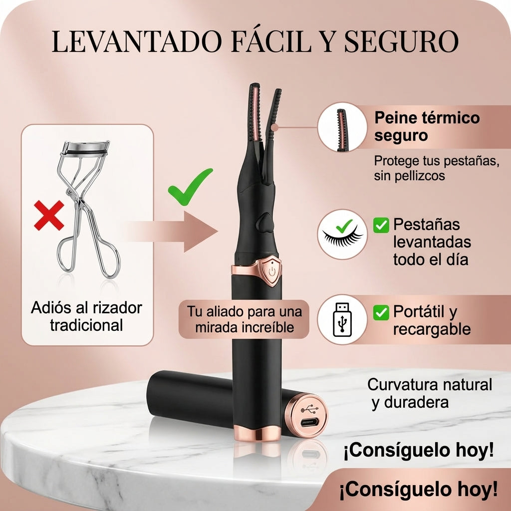 Pestañas Elevadas Todo el Día (Hasta las Más Lacias) – Sin Quemar ni Trozar