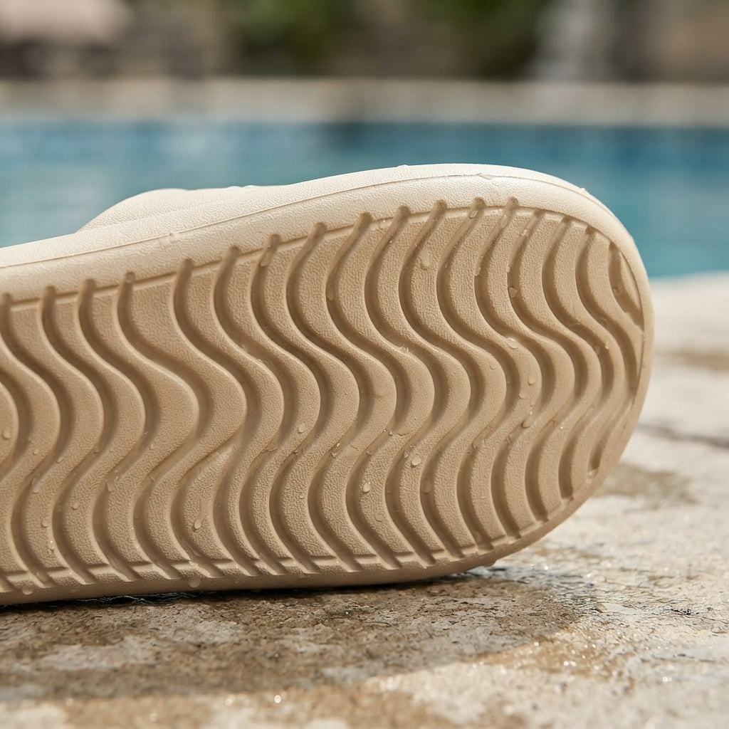 Sandalias Tipo Cloud Slides Pista Gruesa Moda Playa Y Casa